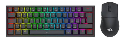 Kit De Teclado Y Mouse Redragon S143 K617rgb Sp + M724 Negro