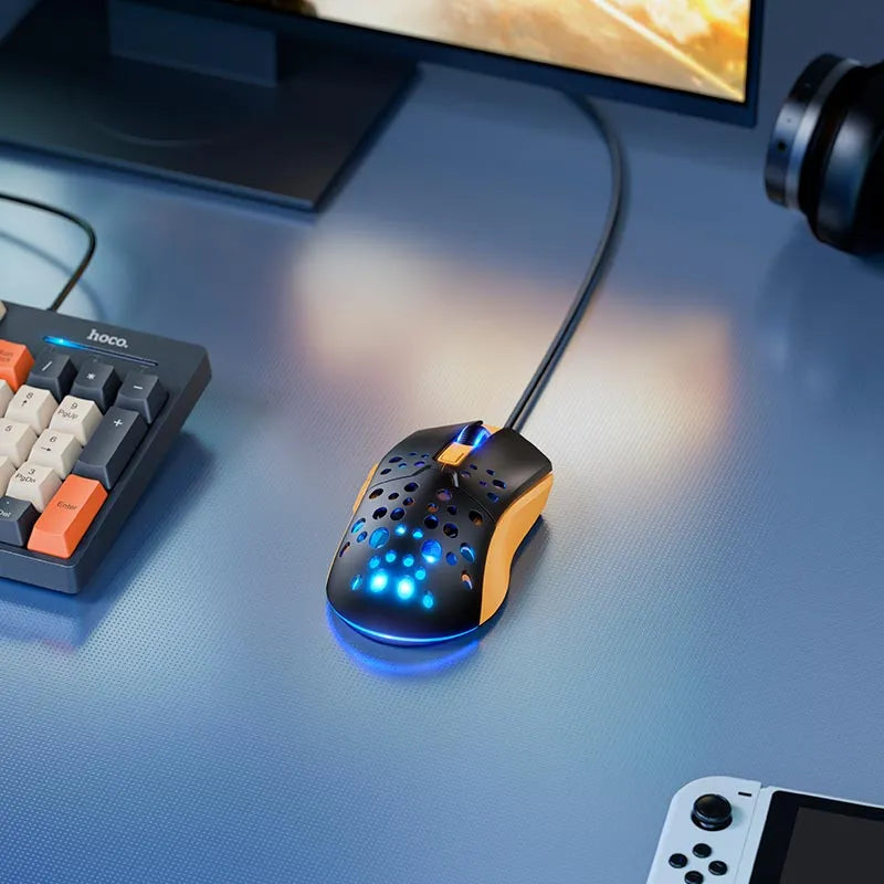 Mouse Gamer Hoco GM51 Amarillo/Negro